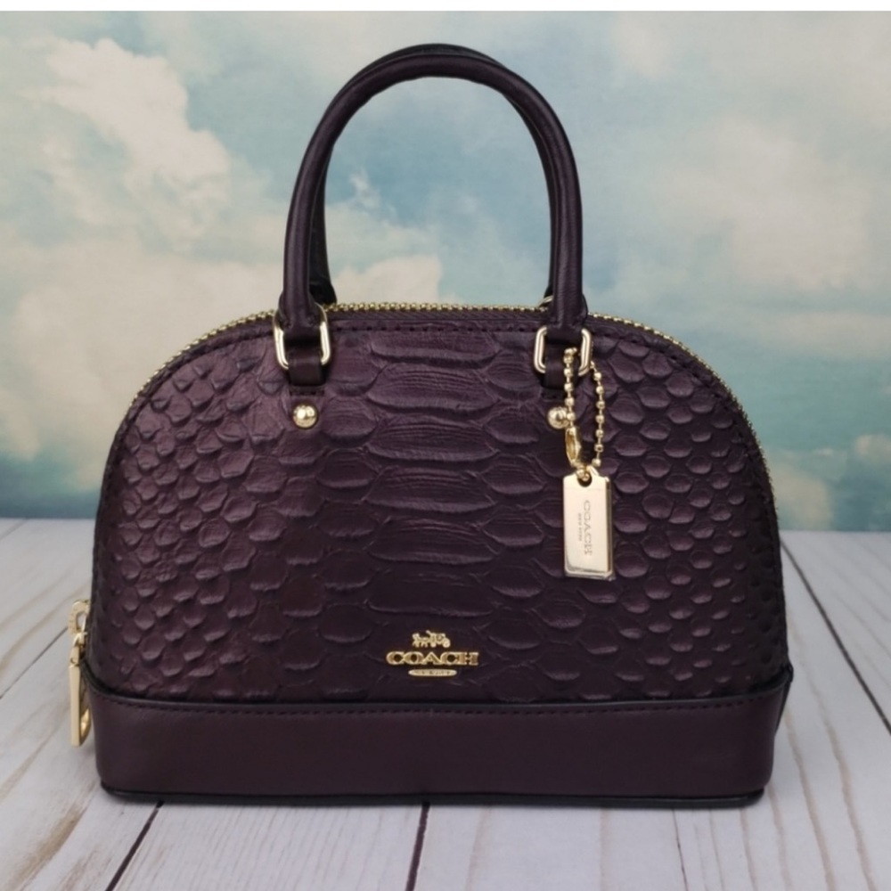 Coach Micro Mini Sierra Satchel Oxblood